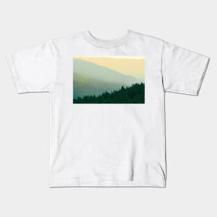 Parc National Des Laurentides Misty Laurentian Mountains Forests Kids T-Shirt